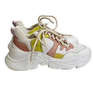 Schutz Womens Lace Up  Colorblock Sneakers Size US 6